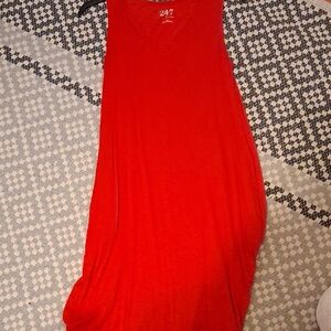 Maurices Red Sleeveless Midi Dress